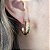 Brinco Argola Lisa Croissaint - Banhado a Ouro 18K - Semijoia - Imagem 2