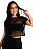 Blusa Cropped Preta Transparente Com Cropped Preto Tomara que Caia - Imagem 1
