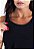 Blusa Feminina Preta Lisa Com Cropped Tomara que Caia - Imagem 3
