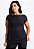 Blusa Fitness Tela Manga Curta Preto - Imagem 2
