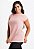 Blusa Fitness Tela Manga Curta Rosa - Imagem 2