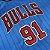 Camisa de Basquete Chicago Bulls Azul Bordado Denso Especial Hardwood Classics M&N - 91 Dennis Rodman - Imagem 4