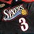 Camisa de Basquete Philadelphia 76ers 2001 Finals Preta Brilhante- 3 Allen Iverson - Imagem 4