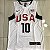 Camisa de Basquete USA Dream Team Olimpíadas 2008 Bordado Denso - Kobe Bryant 10 - Imagem 1