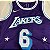 Camisa de Basquete  Los Angeles Lakers 2022 City Edition Versão Bordado Denso - 6 Lebron James - Imagem 4