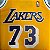 Camisa de Basquete Los Angeles Lakers 1998-99 Hardwood Classics M&N (Prensado a Quente) - 73 Dennis Rodman - Imagem 3