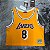 Camisa de Basquete Los Angeles Lakers Cropped para Mulheres Hardwood Classics M&N (Prensado a Quente) - 8 Kobe Bryant - Imagem 1