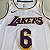 Camisa de Basquete Lakers 2022 Versão Bordado Denso - 6 Lebron James - Imagem 3