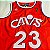 Camisa de Basquete Retrô Adidas Cleveland Cavaliers Bordado Denso Quente Hardwood Classics M&N - 23 Lebron James - Imagem 3