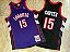 Camisas de Basquete Toronto Raptors "Slam Dunk" Hardwood Classics M&N - 15 Vince Carter, 1 McGrady - Imagem 1