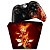 KIT Capa Case e Skin Xbox One Fat Controle - Fire Flower - Imagem 1