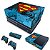 KIT Xbox One Fat Skin e Capa Anti Poeira - Super Homem Superman Comics - Imagem 1