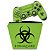 KIT Capa Case e Skin PS4 Controle  - Biohazard Radioativo - Imagem 1
