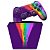 KIT Capa Case e Skin PS4 Controle - Rainbow Colors Colorido - Imagem 1