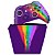 KIT Capa Case e Skin Xbox One Slim X Controle - Rainbow Colors Colorido - Imagem 1