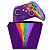 KIT Capa Case e Skin Xbox Series S X Controle - Rainbow Colors Colorido - Imagem 1