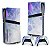 Skin PS5 Pro Vertical - Folhas Lilás - Imagem 1