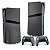 Skin PS5 Pro Vertical - Aço Escovado Cinza - Imagem 1