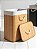 Cesto De Bambu Retangular 72L Com Tampa Forrado B-Max BM-F1102 - Imagem 5