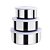 Kit Utensílios 3 Potes de Inox Redondo com Tampa - Imagem 2