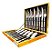 Kit Faqueiro Maleta De Talheres Inox 24 Peças Com Dourado - Imagem 3