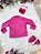 Jaqueta infantil Pink Com Forro Luxo Couro Sintético - Imagem 2