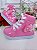 Coturno Infantil Rosa Chiclete Cadarço Florzinha Borboleta - Imagem 3