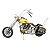 Miniatura Colecionável Moto Customizada Ano 1949 Amarelo Verito - Imagem 5