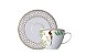 Xícara em Porcelana para  Chá com Pires  Bela Fauna - Imagem 1
