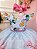 Vestido Infantil Azul Desenho Bluey Disney Festas - Imagem 8