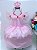 Fantasia Infantil Aurora e Bela Adormecida Rosa Com Tiara - Imagem 3