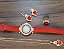 Trio Vintage de Relógio, Pulseira,Brincos  e Anel Coração - Imagem 1