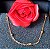 Colar Choker Esféra Dourado - Imagem 1