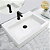 Cuba Sobrepor de cerâmica para banheiro/lavabo 63x47x11 cm - Imagem 1