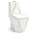 Vaso Sanitário Caixa Acoplada Monobloco Imperial Diamond Gold - Imagem 2