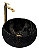 Cuba De Apoio Cerâmica 39x39cm Black Pearl Preto Esmaltado Para Banheiro - Imagem 1