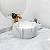 Cuba Pia Louça Cerâmica Apoio Banheiro 39x39cm Luxo White - Imagem 3