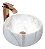 Cuba Pia Louça Cerâmica Apoio Banheiro 39x39cm Luxo White - Imagem 1