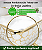 Cuba Pia Louça Cerâmica Apoio Banheiro 49x38cm Luxo Gold - Imagem 7