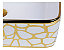 Cuba Pia Louça Cerâmica Apoio Banheiro 49x38cm Luxo Gold - Imagem 2