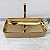 Cuba Pia Louça Cerâmica Apoio Banheiro 61x35cm Luxo Gold - Imagem 2