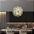 Lustre Cristal Flor Dourada 50 cm - Imagem 2