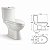 Kit 6 Unidades Vaso Sanitário Caixa Acoplada Basic - Imagem 8