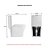 Kit 6 Unidades Vaso Sanitário Acoplado Monobloco Smart 275 - Imagem 4