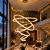 Lustre pendente Led Luxo 6 anéis 120 Cm - Imagem 2