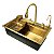 Cuba Inox Dourada Pia Cozinha Gourmet Luxo 75x46cm - Imagem 2