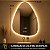 Espelho LED Para Banheiro Touch 3 Cores de Luz Display Digital Com Desembaçador 70x50 cm Bivolts 110V/220V - Imagem 3