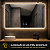 Espelho LED Para Banheiro Touch 3 Cores de Luz Com Desembaçador e Display Digital 80x60 cm Bivolts 110V / 220V - Imagem 3