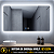 Espelho LED Para Banheiro Touch 3 Cores de Luz Com Desembaçador e Display Digital 80x60 cm Bivolts 110V / 220V - Imagem 5