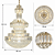 Lustre Pendente Cristal Imperial Cromado D80xH120CM - Imagem 7
